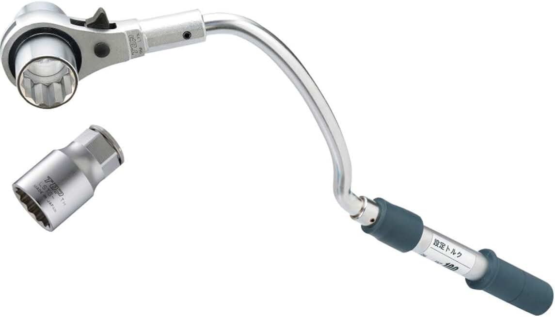 TOP (TOP) RM-24LYNTS Water Supply Pipe Diameter 75, Arcuate Ratchet, Torque Wrench, Compatible with 60 N.m, Extension Socket Included, Inspection Chart Included