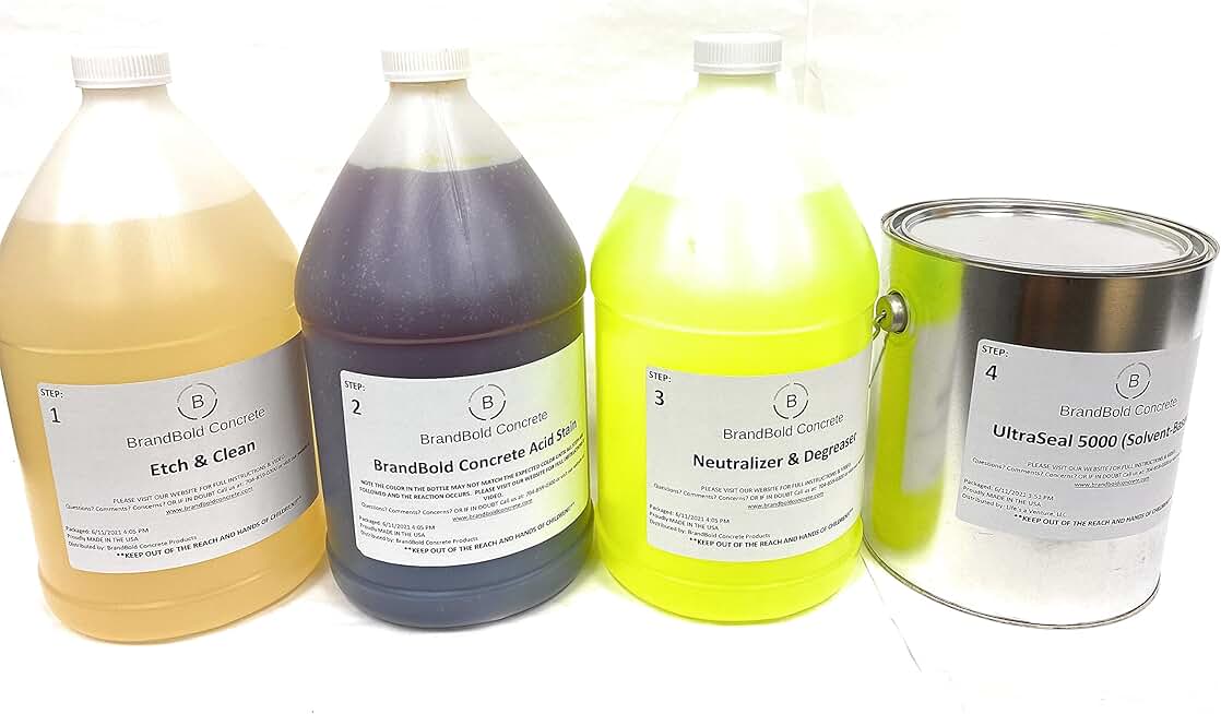 Brilliance Concrete Acid Stain Complete Custom Kit