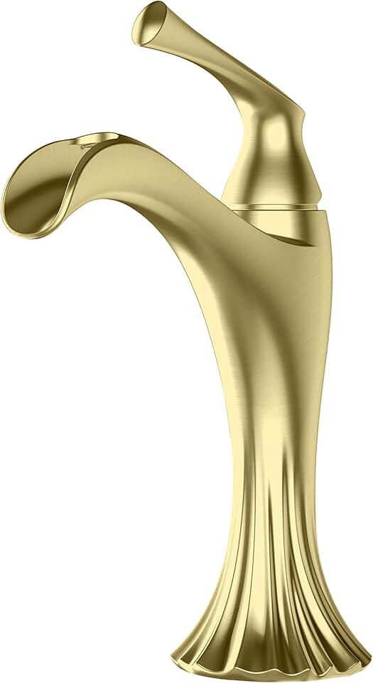 Pfister LG42-RH1BG Rhen Single Control Waterfall Bathroom Sink Faucet, Brushed Gold