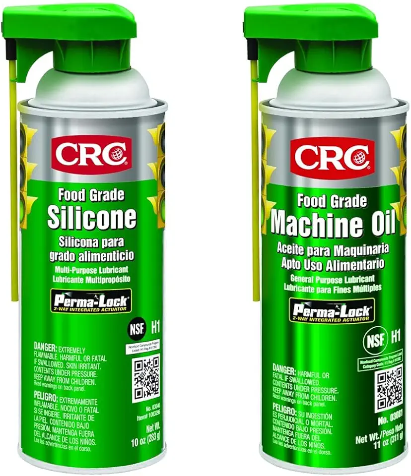 Food Grade Silicone Lubricant (12 Pack) and Machine Oil (12 Pack) Bundle, 10 Wt Oz and 11 Wt Oz