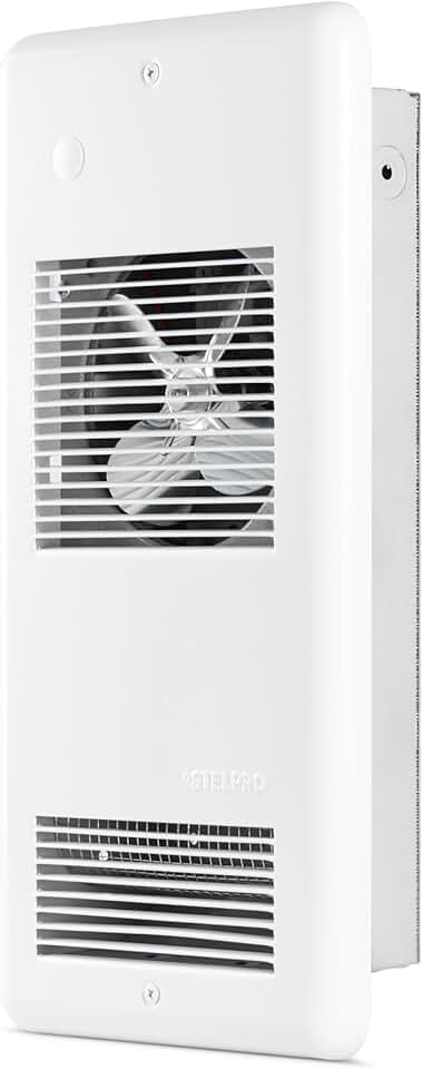 1000/750W 240/208V RWF Series Pulsair Wall Fan Heater, White