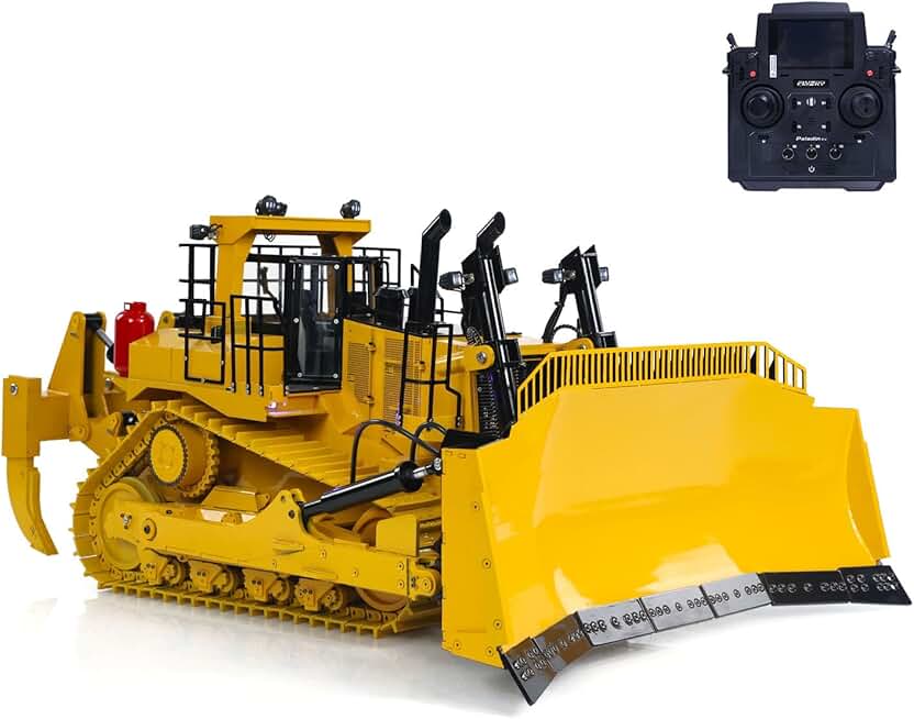 1:14 Hydraulic RC Bulldozer D11T Metal Remote Control Dozers Smoke Unit Light Sound System Motor Servo ESC