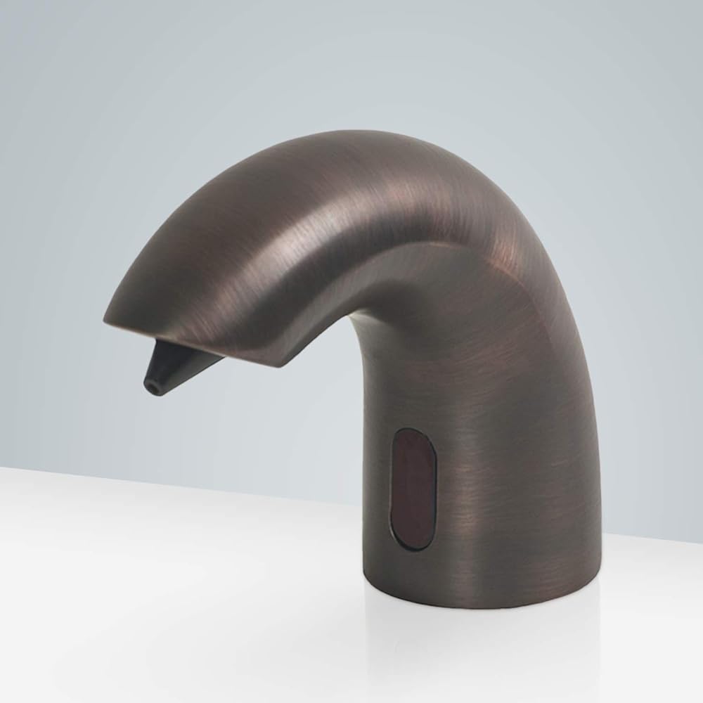 Milan Commercial Electronic Sensor Soap Dispenser - FS10060 Contemporary Style Deck Mount Solid Brass Sensor Soap Dispenser - Venetian Bronze Finish