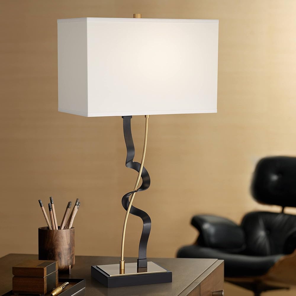 Possini Euro Design Reza Industrial Modern Table Lamp 31.5