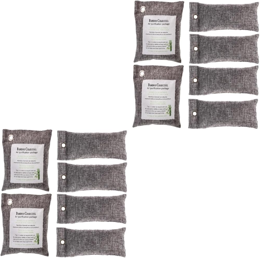 GLEAVI 12 Pcs Car Deodorizers for Car Deodorizer for Wardrobe Odor Remover for Car Air Purifying Bag Bamboo Charcoal Bag Freshener Dual Purpose