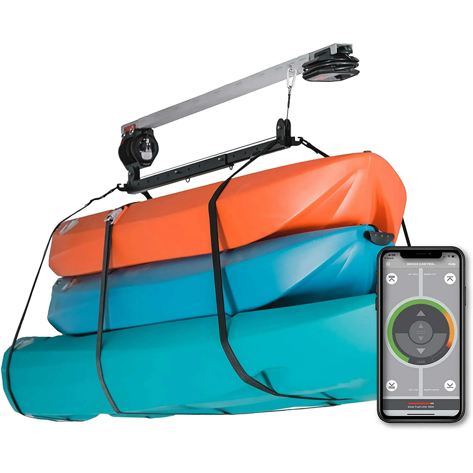 Garage Smart Universal XL Lifter, Motorized Garage Storage Hoist. iOS & Android Compatible.