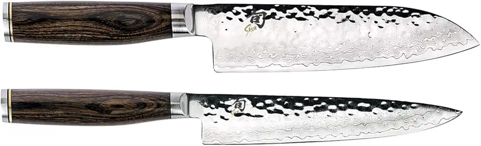 Shün Premier 2-piece Knife Set, 7-inch Santoku Knife and 6½-inch Utility Knife
