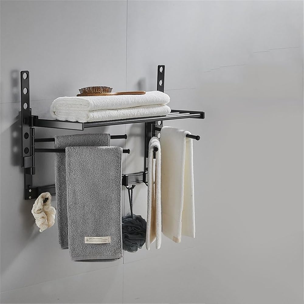 Drying Rack Indoor Outdoor Balcony Bathroom Towel Rack Folding Swivel Bath Towel Rack Drying Rack Shelves