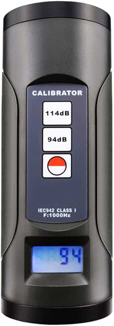 Noise Sound Level Calibrator for Field and Laboratory Use with Accurate Stable Performance 94 dB and 114 dB Sound Pressure Level 1000Hz Frequency Sensitivity Calibration of Microphones
