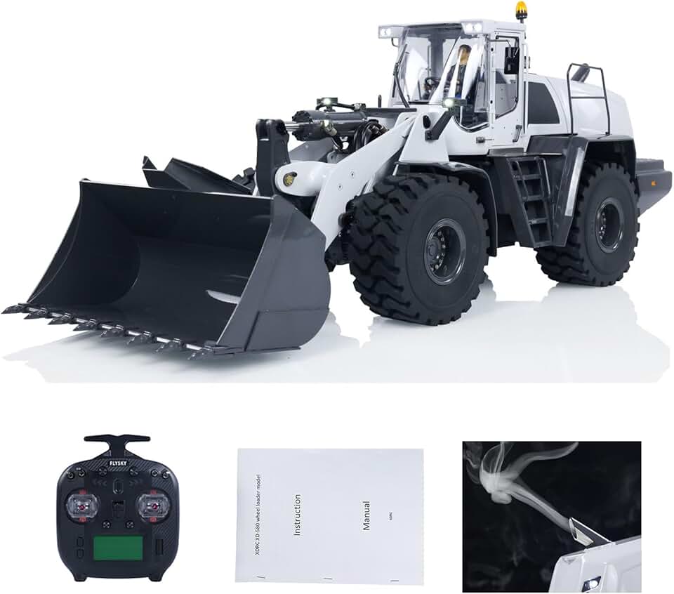 Toucan RC Hobby XDRC Metal 1/14 Remote Control Hydraulic Loader 580 RC Cars Model Smoke Sound