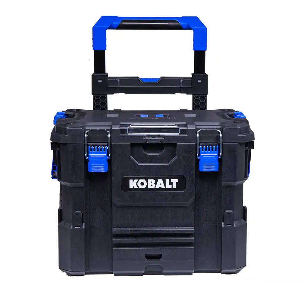 Kobalt CASESTACK 21.5-in Black Plastic Wheels Lockable Tool Box