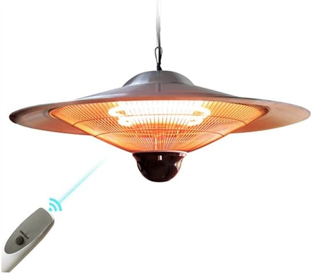 Patio Heaters Electric Heater 1500W Ceiling Heaters Stainless Steel Outdoor Heater for BBQ Party Outdoor Patio Heater (Color:Sliver,Size:110V 1500W)