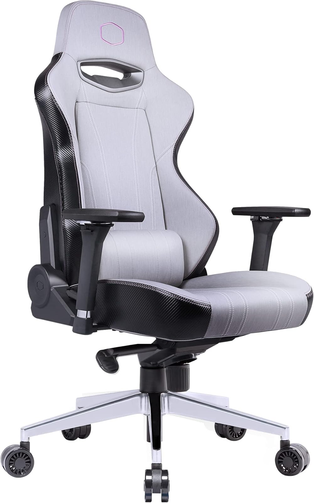 Cooler Master Caliber X1C Ergonomic Gaming Chair Gray, Cool-in Fabric, 360° Swivel, 180 Reclining, Lumbar Support, High Density Foam Cushions, 4D Armrests, Adjustable Gas Lift for PC Game | Office