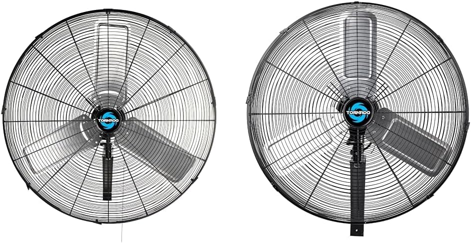 Pro Series High Velocity 30 Inch 8850 CFM & 24 Inch 7600 CFM Oscillating Wall Mount Fans For Commercial Industrial Use