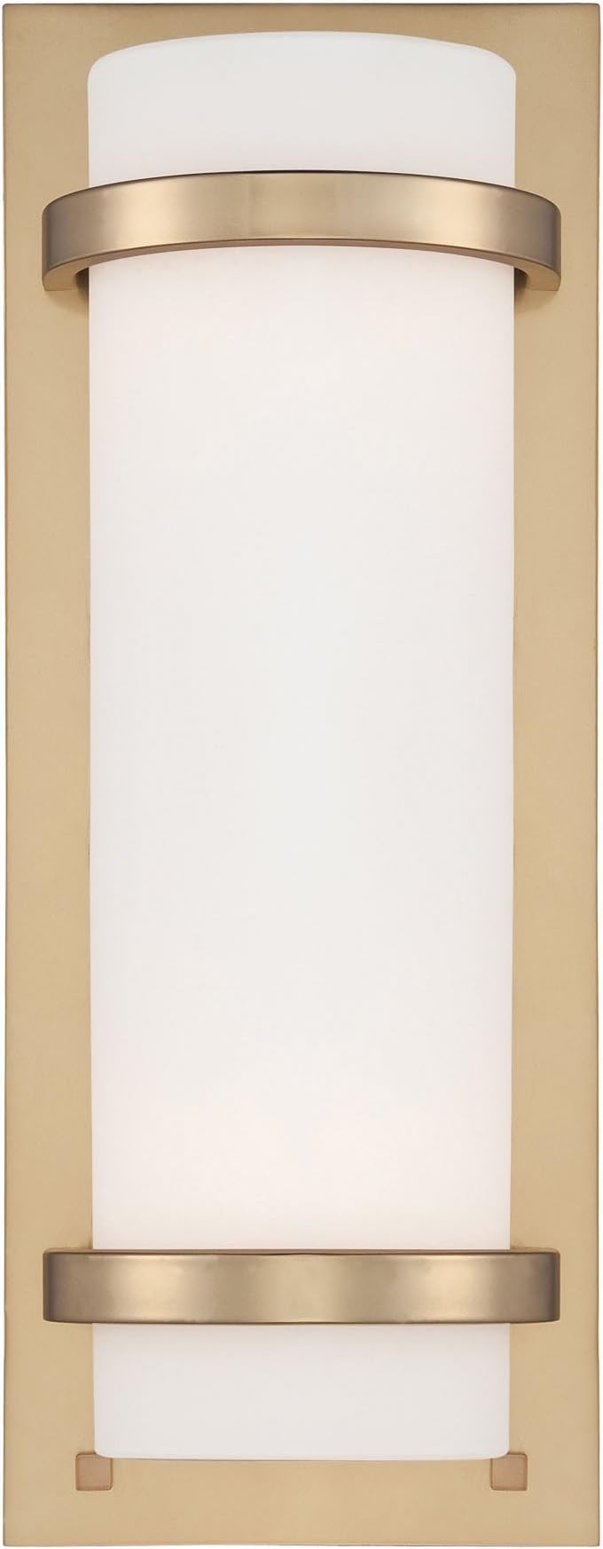 Wall Sconce Lighting 341-248 Fieldale Lodge Rectangular White Etched Glass Wall Sconce Lighting, 2 Light 200 Total Watts, 17