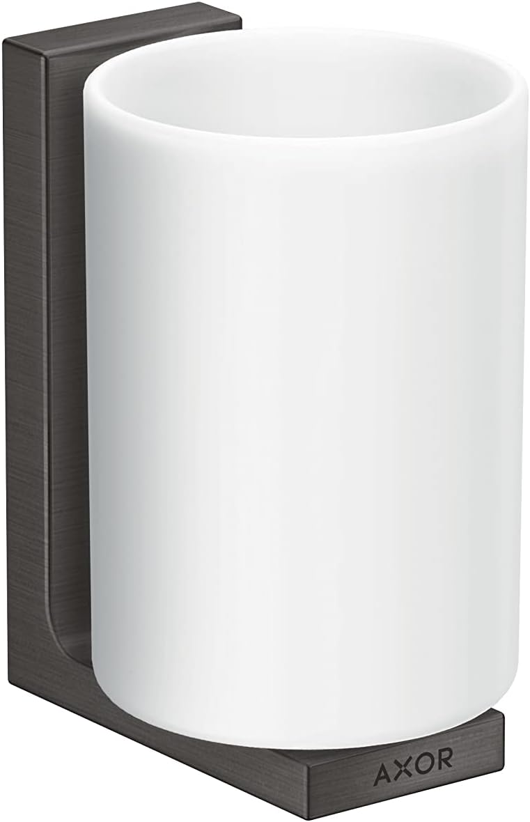 AXOR Universal Rectangular Toothbrush Tumbler in Brushed Black Chrome, 42604340