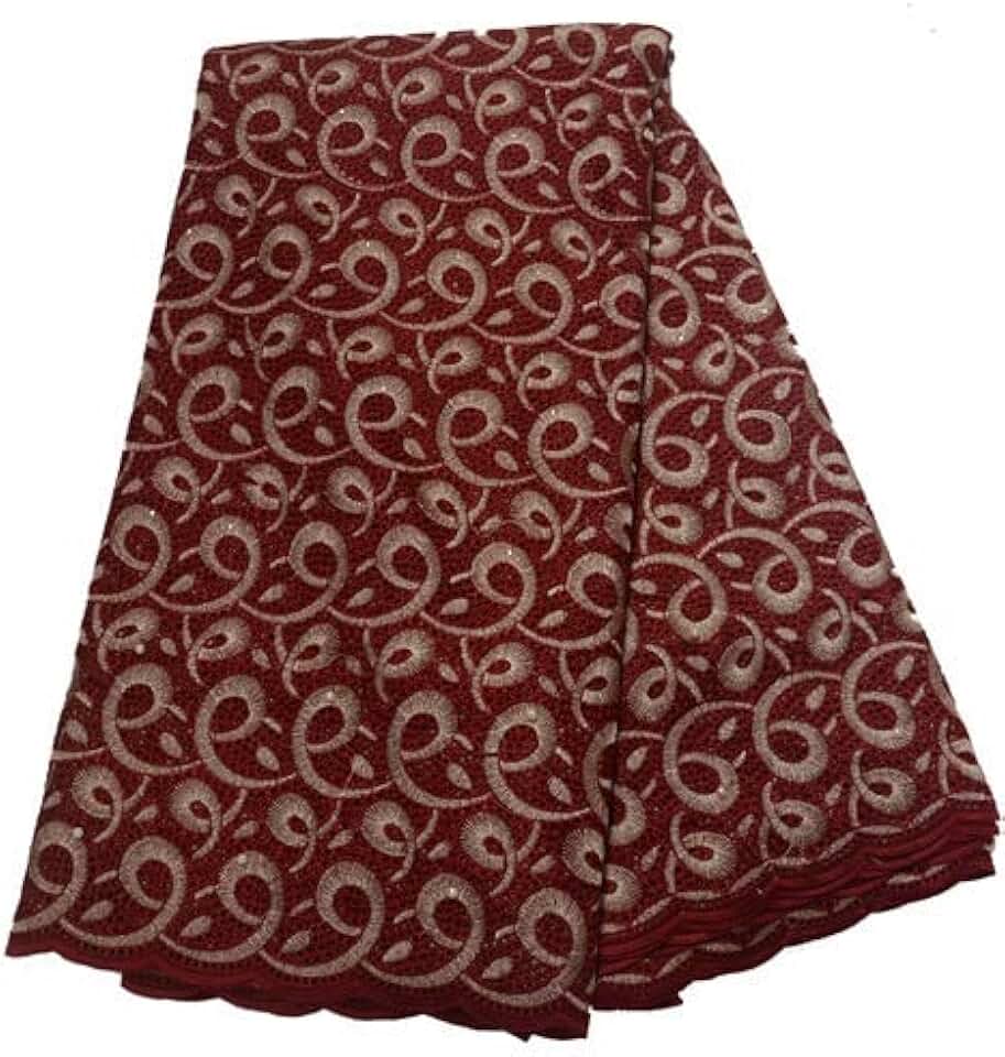 5 Yards African Dry Lace Fabrics Beautiful for Women Cotton Dry Lace Fabric Swiss Voile with Stone Swiss Voile Lace in Switzerlan P464-5