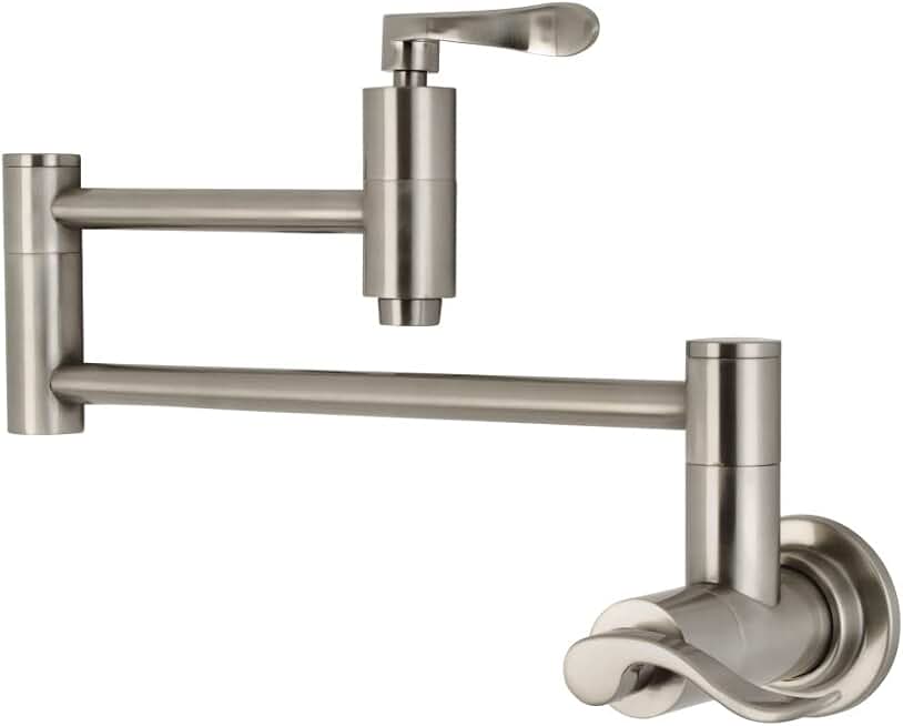 Kingston Brass KS8108DFL NuWave Pot Filler, Brushed Nickel