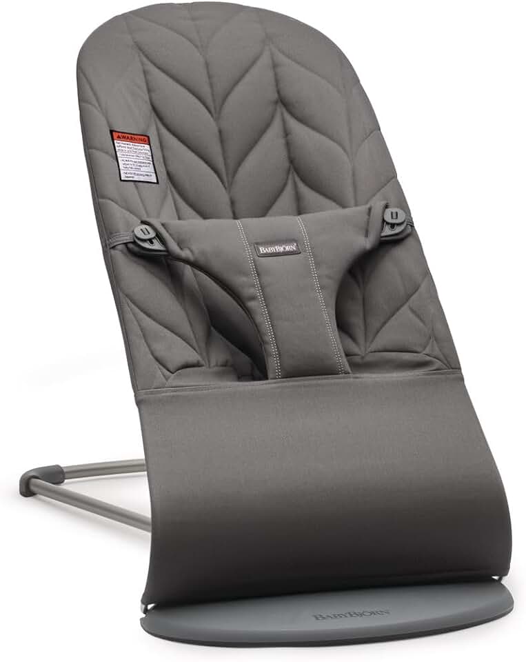 BabyBjörn Bouncer Bliss, Woven, Petal Quilt, Anthracite