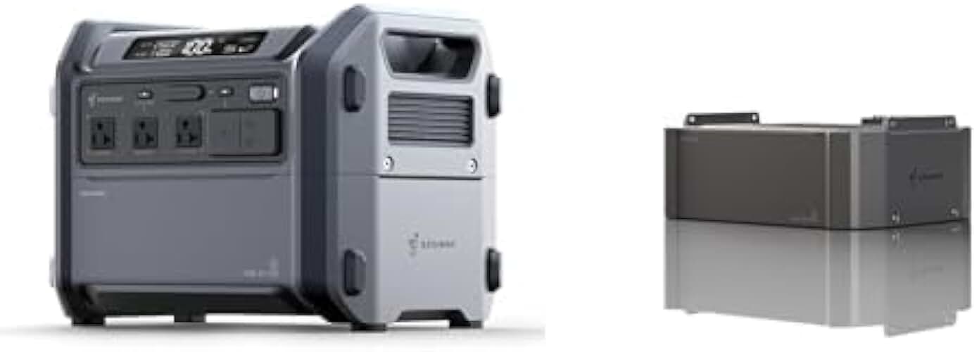 Segway Cube 1000 2200W Power Station with 1kWh Expansion Battery Pack and Solar Panel Charging, IP56 Waterproof Rating