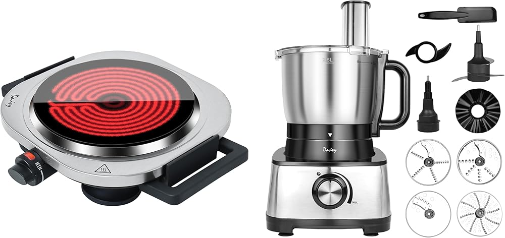 Single Burner Handle+Food Processor Stainless Steel