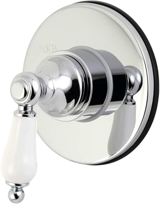 Kingston Brass KS3031PL Three-Way Diverter Valve with Trim Kit, Polished Chrome