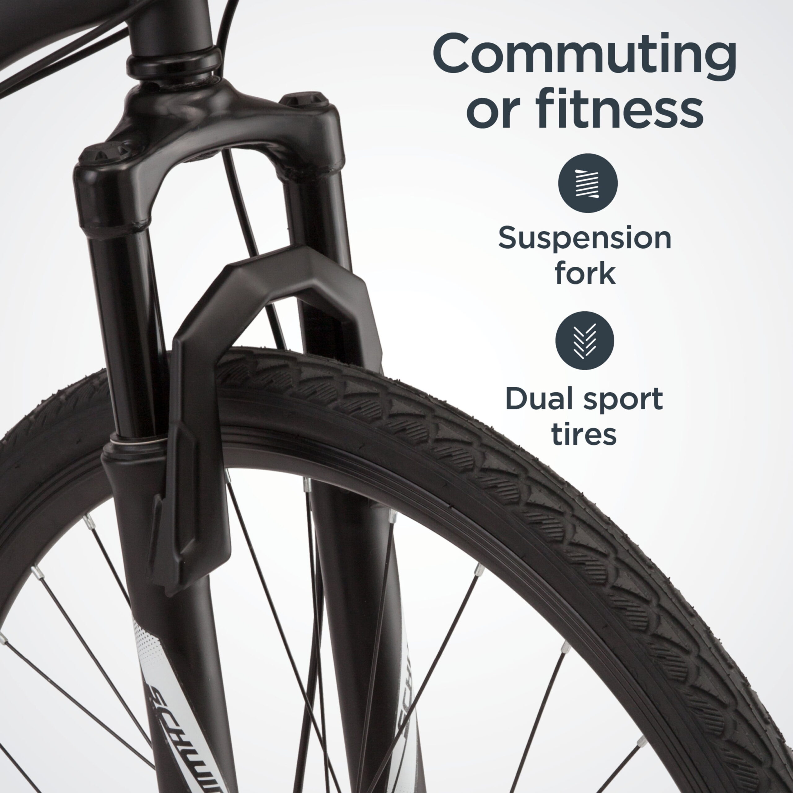 Schwinn 700c Glenwood Mens Hybrid Bike, Black, 21 Speeds