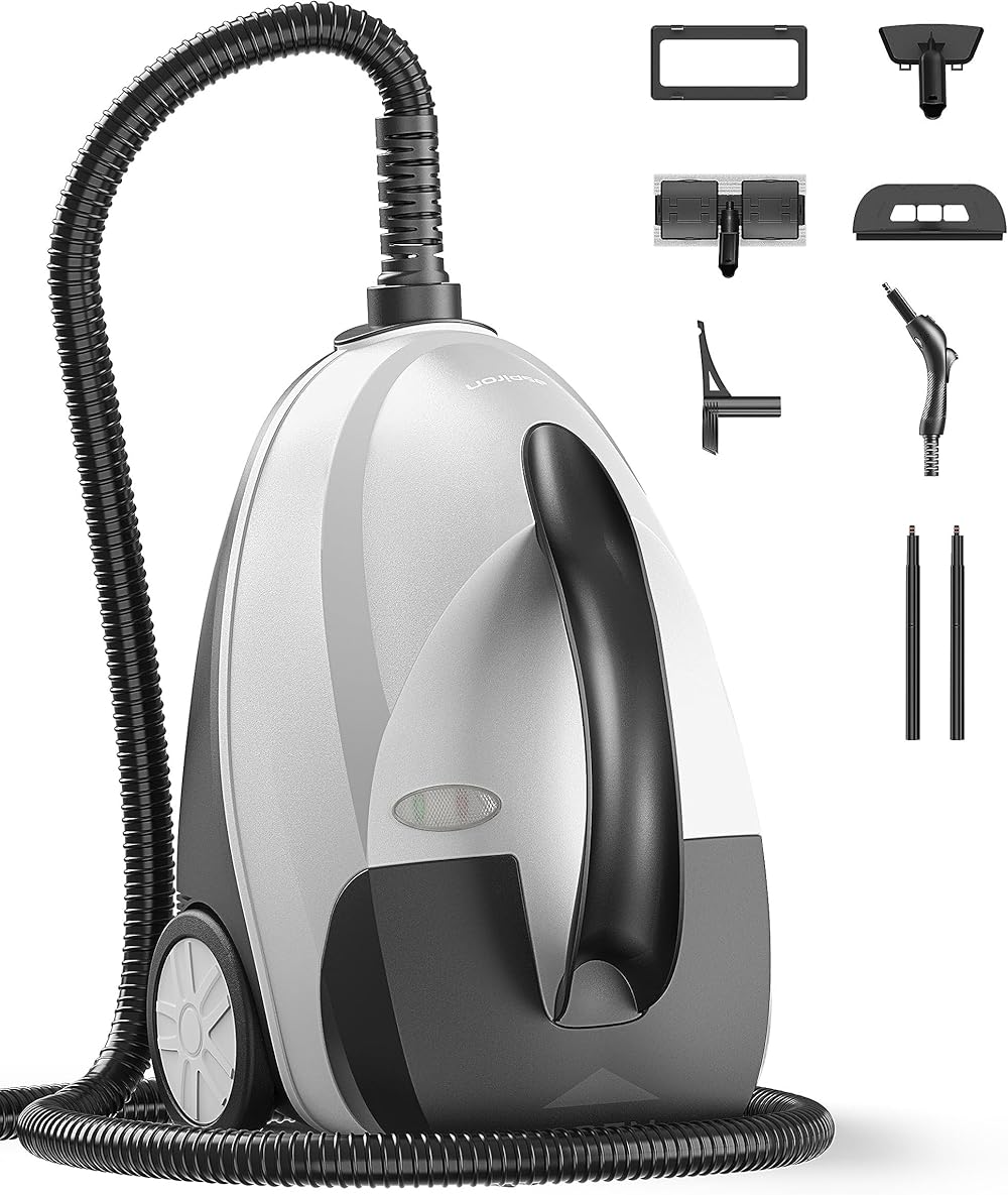 Steam Cleaner, Aspiron 70S Heat Up Multipurpose Portable Steamer for Carpet and Upholstery Floors Car Kitchen Tiles, 6M Power Cord, Chemical-free Steamer for Cleaning