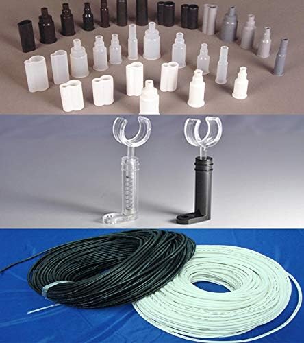 Neon Light Plastic Supports 100pcs/lot, Neon Electrode Cover 50pcs/lot, High Voltage Line 10M/lot, Neon Sign Accessories - (Color: White Electrode Cove)