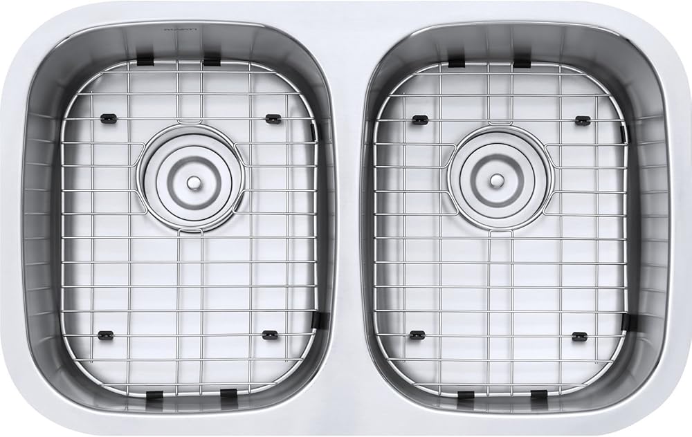 Ruvati 29-inch Undermount 50/50 Double Bowl 16 Gauge Stainless Steel Kitchen Sink - RVM4301
