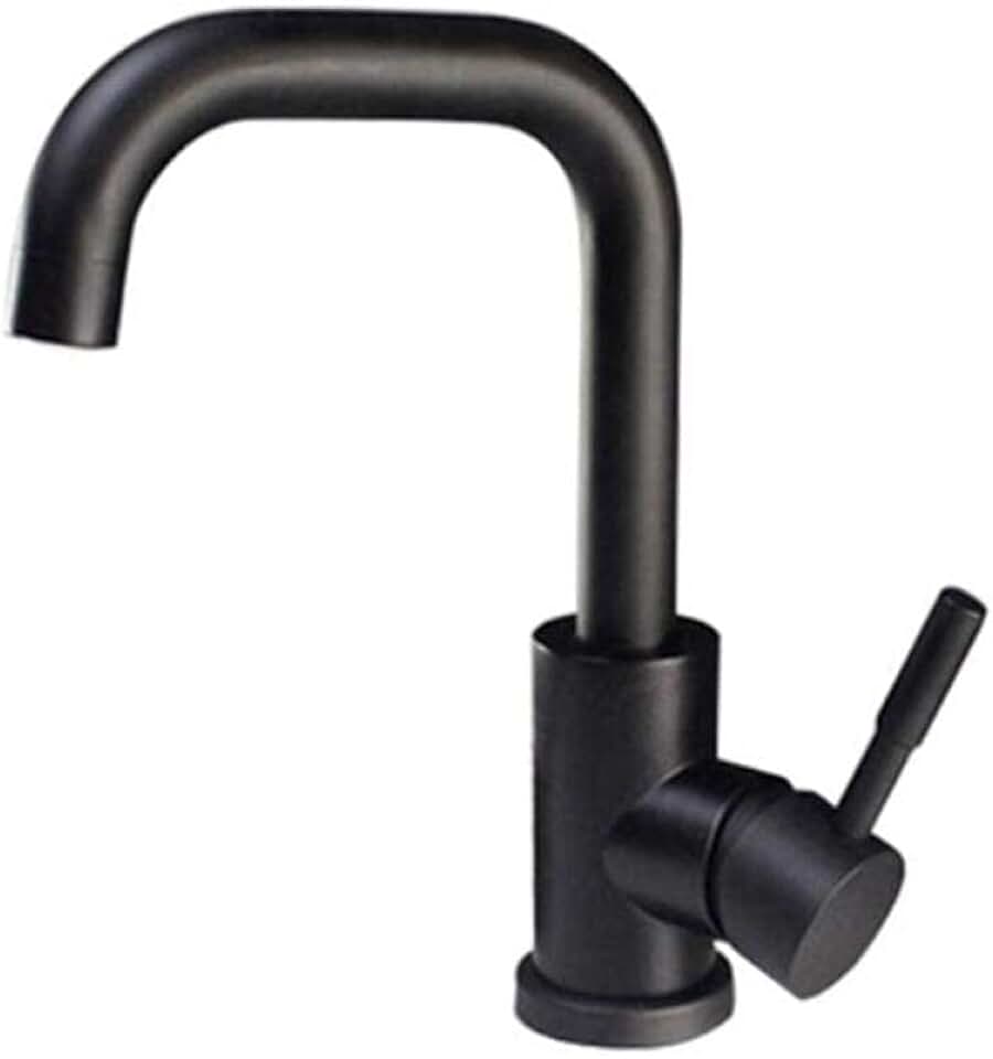 Kitchen Sink Mixer Tap, Faucets Single Cold Single Lever Bathroom Basin Faucet Including 50 cm Plumbing Hose