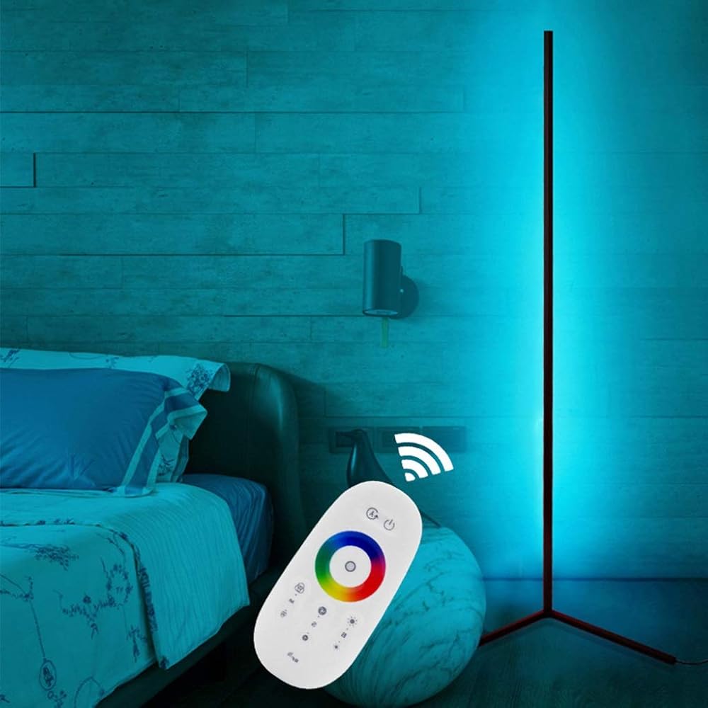 Corner Floor lamp RGB Lamp Led Corner Lamp, 55in Corner Light Led Floor Lamp with Remote Control for Bedrooms/Living Room/Office/Reading