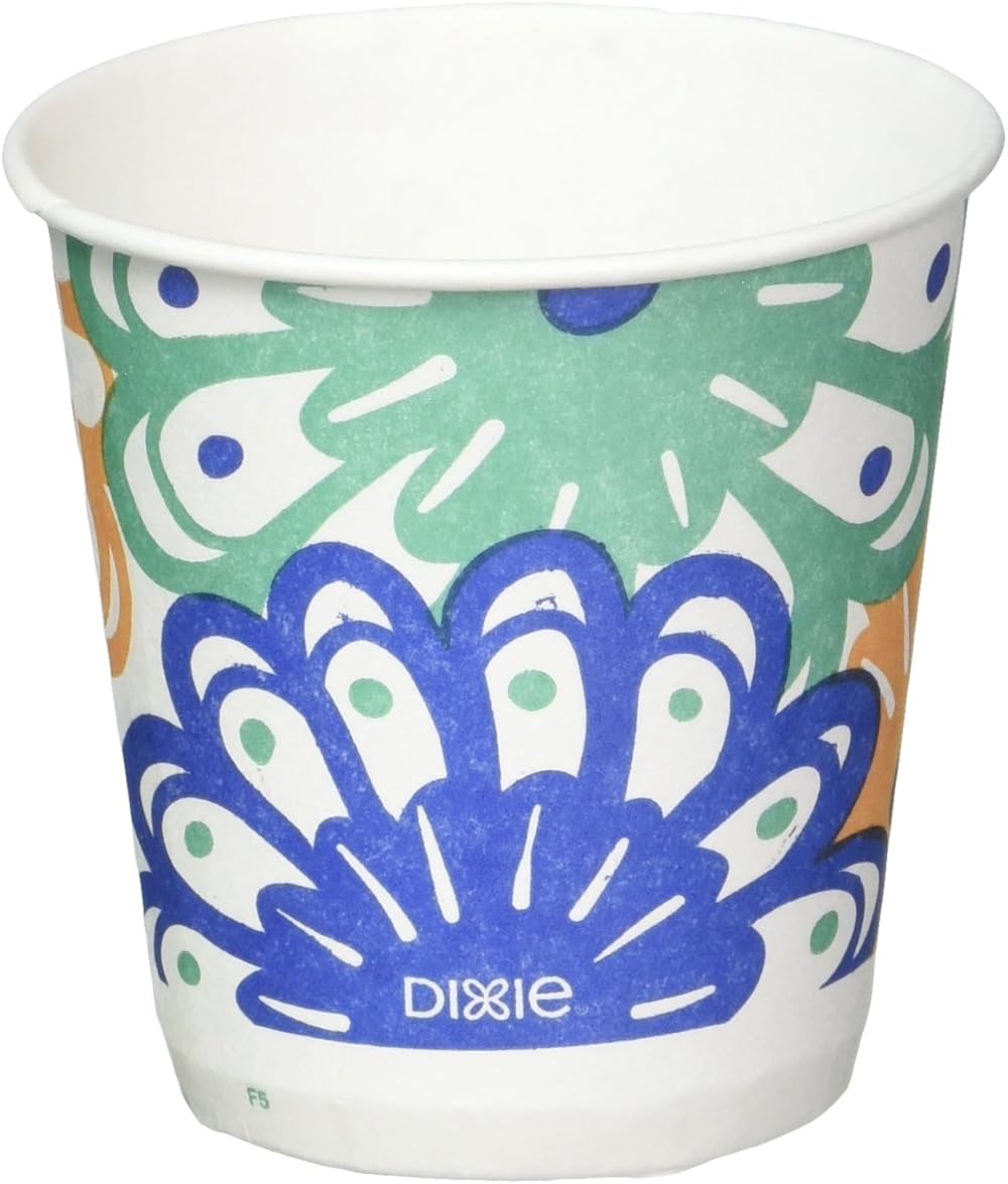 Dixie Disposable Bathroom Cups, Coordinating Design 3 oz. - 1200 Cups