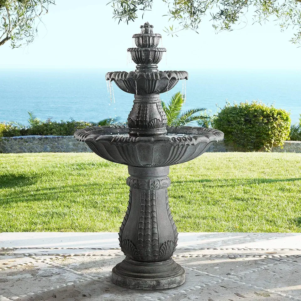 Hampton Italian Outdoor Floor Water Fountain 56 3/4