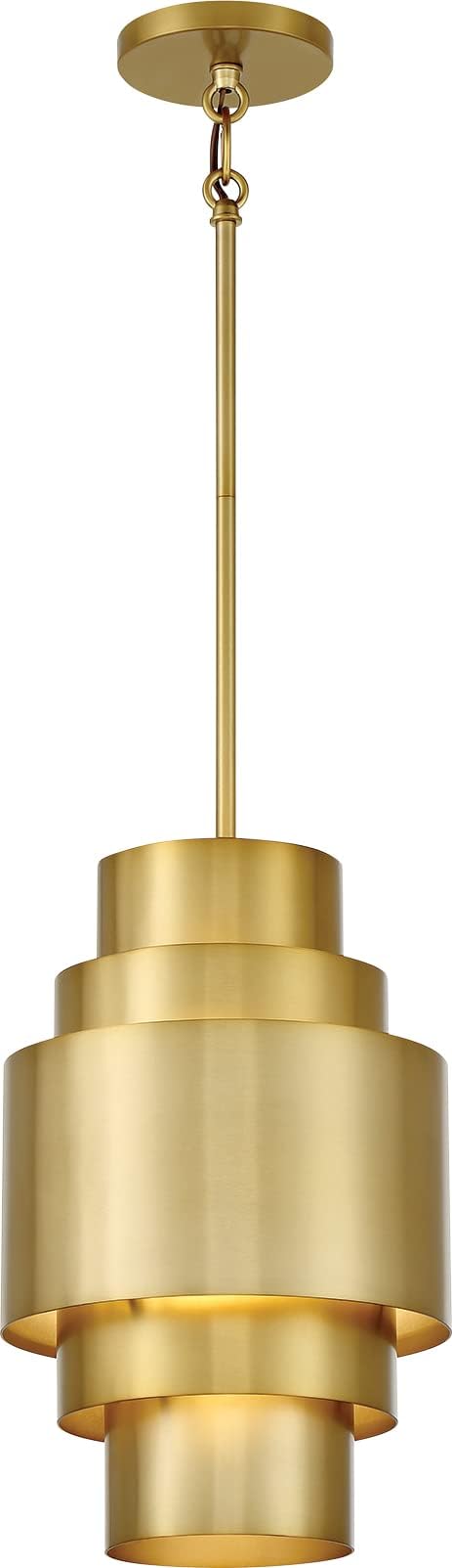 Minka Lavery 2531-695 Spyglass Terrace Modern Golden Metal Mini Pendant Light, 1-Light 60 Watt, 29