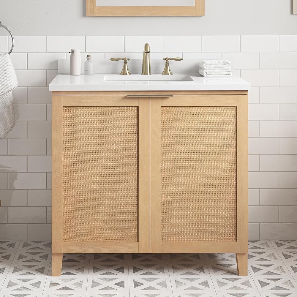 Ove Decors Single Sink Bathroom Vanity, in Rustic Ash