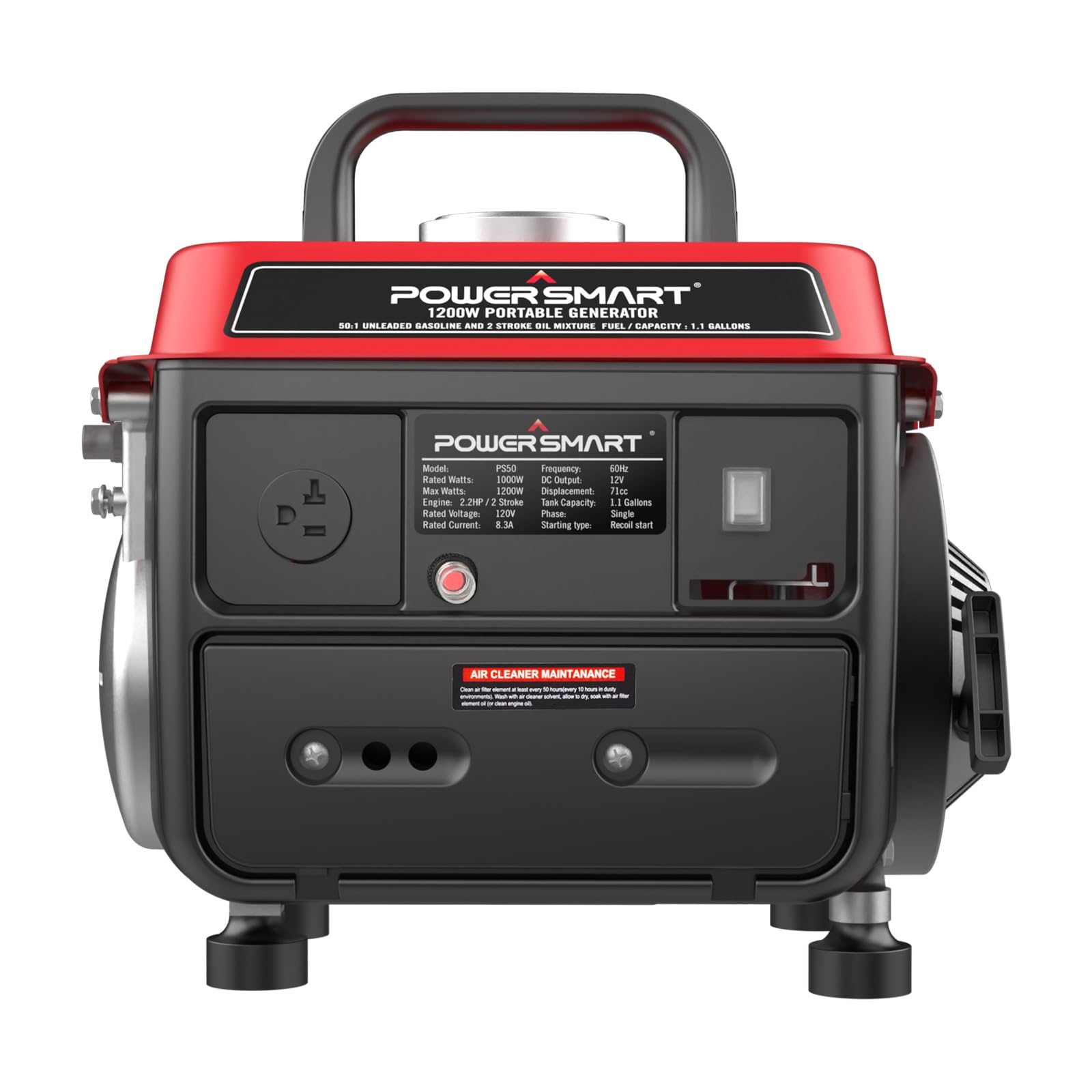 PowerSmart 1200W Portable Generator, Small Generator for Camping Outdoor, Ultralight, EPA   CARB Compliant