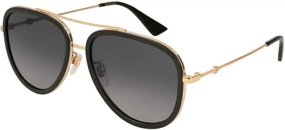Gucci Womens Polarized UV Protection Aviator Sunglasses Gold O/S