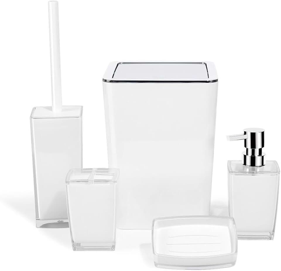 Bathroom Set Ceramic Toiletries Soap Box Toothbrush Holder Hand Sanitizer Bottle(E)