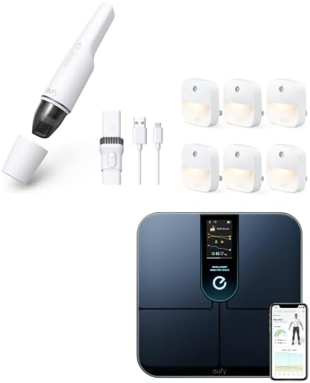 eufy HomeVac H11, Cordless Handheld Vacuum Cleaner丨 Smart Scale P3丨Lumi Plug-in Night Light