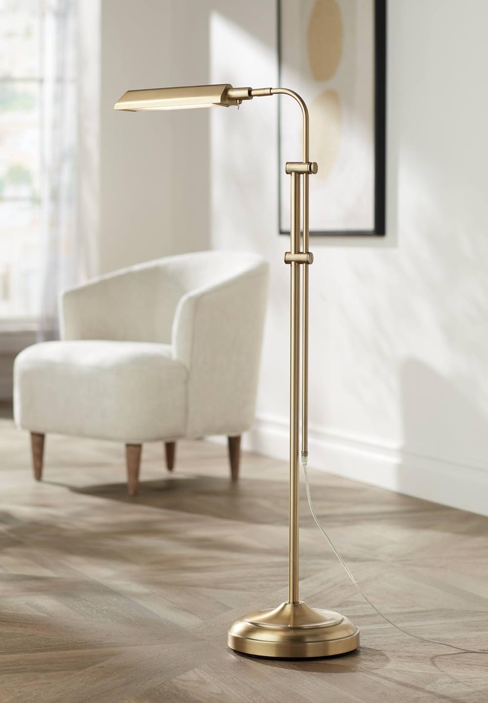 360 Lighting Culver Traditional Pharmacy Floor Lamp Standing LED Adjustable Height Plated 57