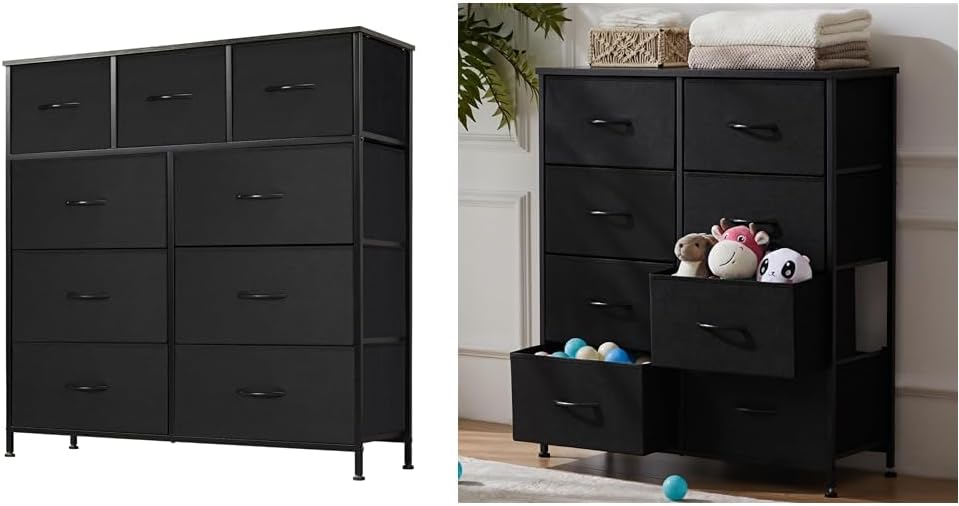 DUMOS Dresser Bundle with 9 Drawers Clothes Organizer and 8 Drawer ...