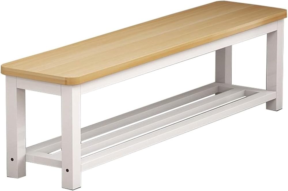 Shoe Storage Bench Entryway Hallway Furniture, Shoe Bench Home Bench Solid Wood Shelf Metal Frame Bedroom Living Room 60/80/100cm(100x35x45cm)