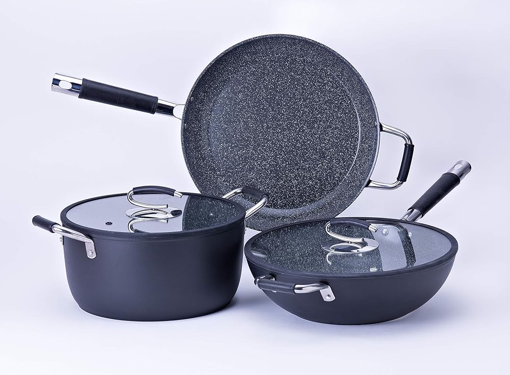 DaTerra Cucina Vesuvio Ceramic Coated Nonstick Cookware, 3-Pack Bundle: Frying Pan, 13 Inch | Ceramic 13