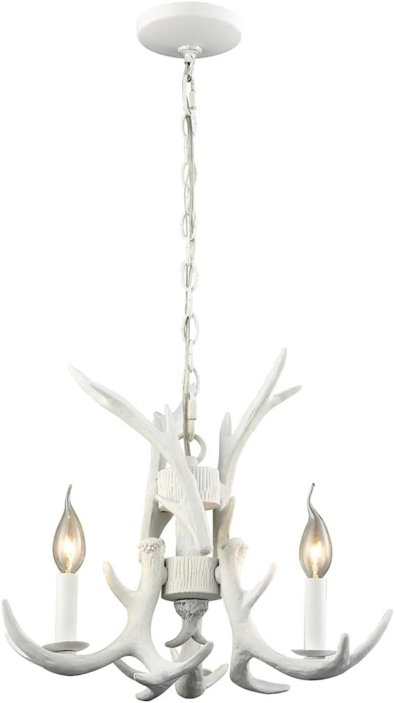 D3316 Big Sky 3-Light Chandelier, White