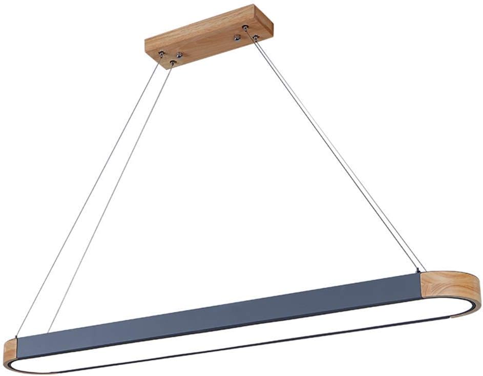 Light Lamp Office Solid Wood Chandelier - Rectangular Meeting Room Restaurant Bar Chandelier