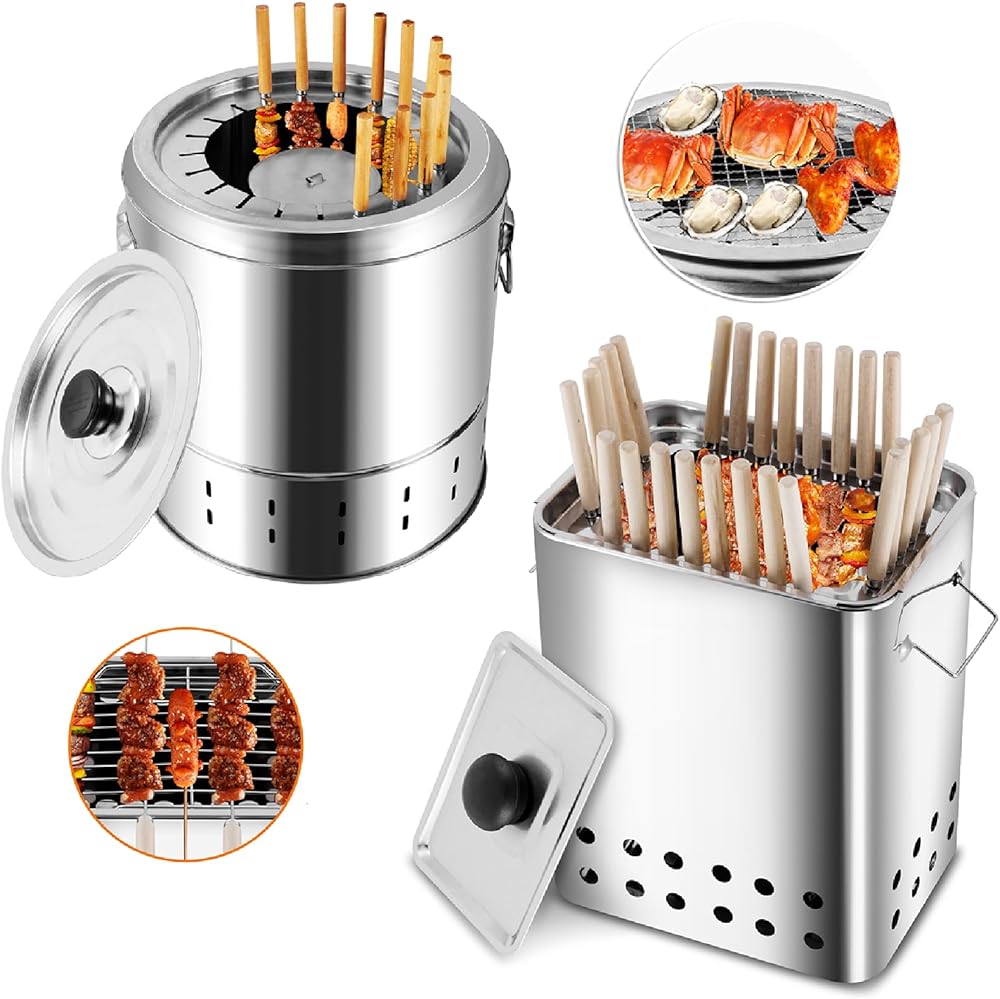 Smokeless Stainless Barbecue Hanging Grill
