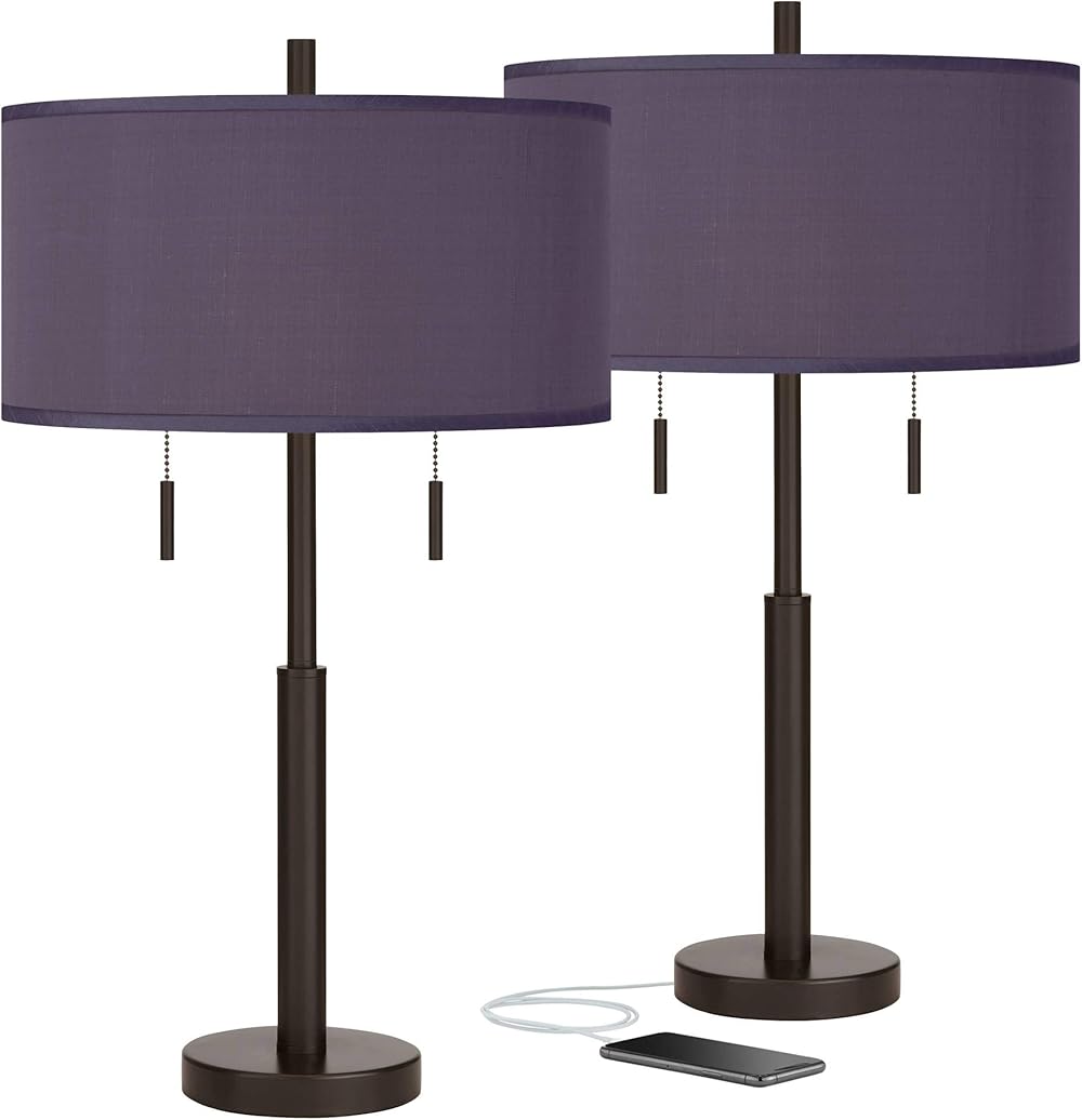 Possini Euro Design Robbie Modern Table Lamps 25.5