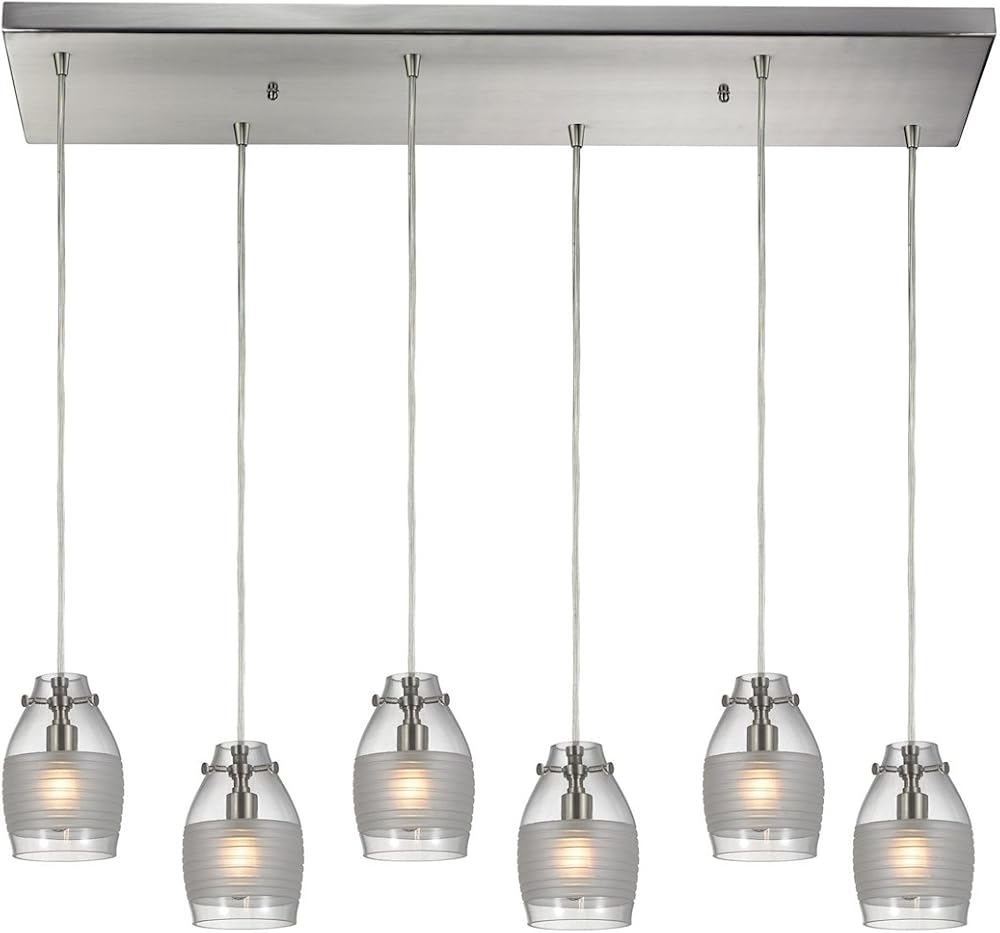 46161/6RC Pendant Light, Brushed Nickel