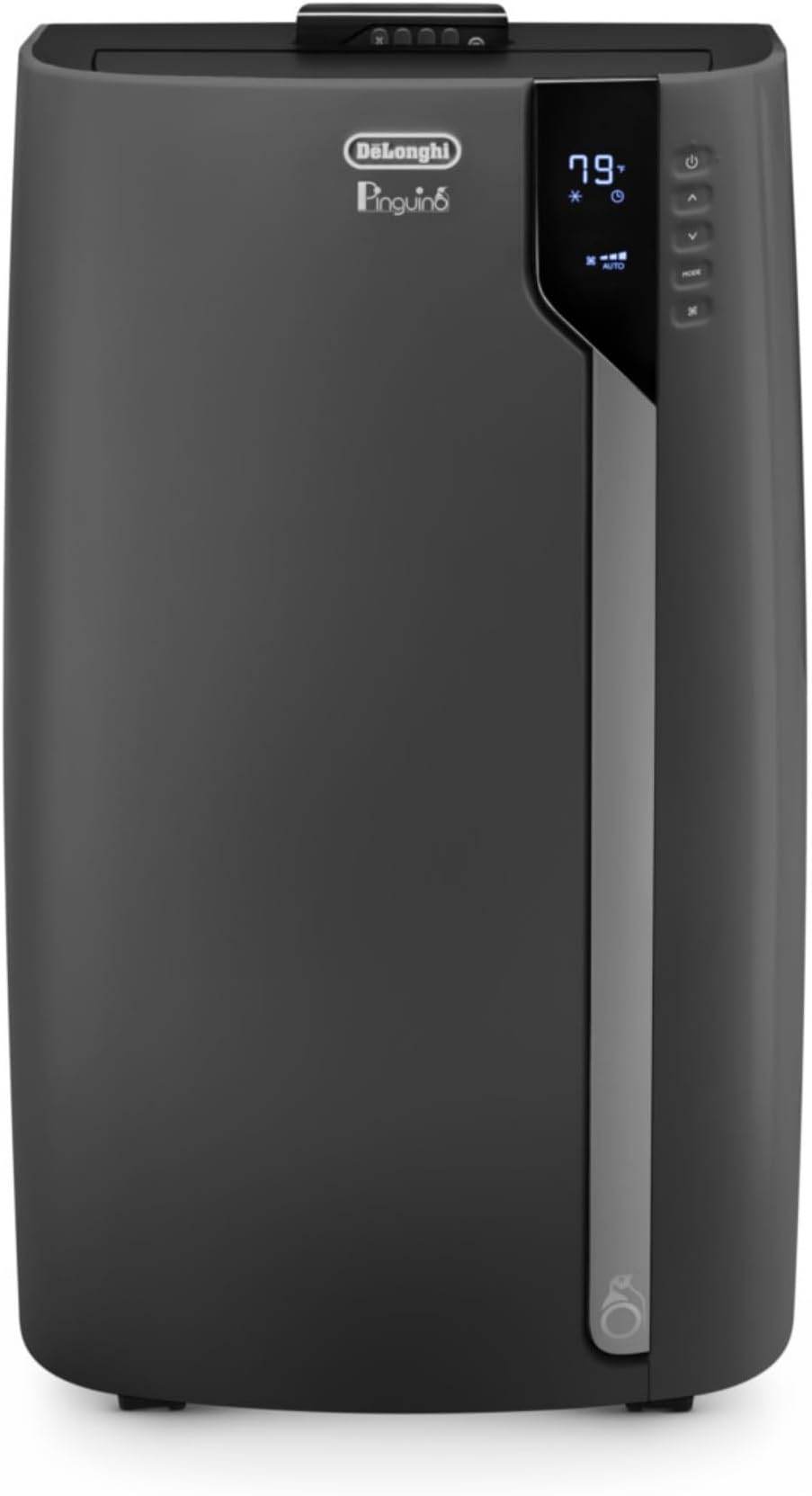 De'Longhi Pinguino Portable Air Conditioner, Dark Gray - For Rooms Up to 500 sq. ft. - Cooling, Dehumidifying & Fan Modes - Easy to Use - Washable Filter Included